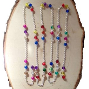 chaîne fantaisie perles multicolores