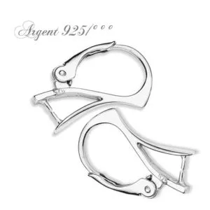 Dormeuses argent supports perle ou pendentif