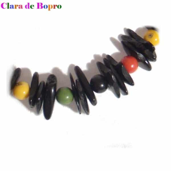 Ras du cou style ethnique en graines de palmier açaï et graines de tagua – Image 2