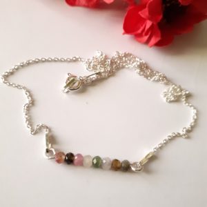 collier tourmaline et argent massif