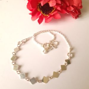 bracelet losange en argent sterling