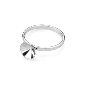 support bague non réglable cabochon 4 mm