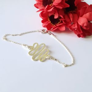 Bracelet femme en argent sterling, intercalaire serpent