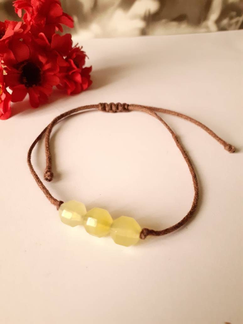 Bracelet tibétain en Agate verte pistache, bracelet porte-bonheur, talisman  pour femme - Clarashop