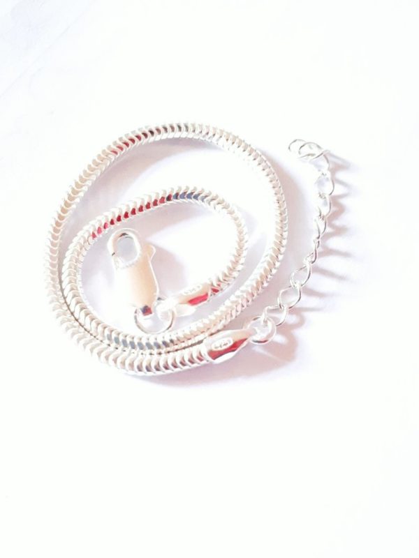 Bracelet Serpent Vintage En Argent Massif 925 - Style Jonc - Occasion, Pièce Unique