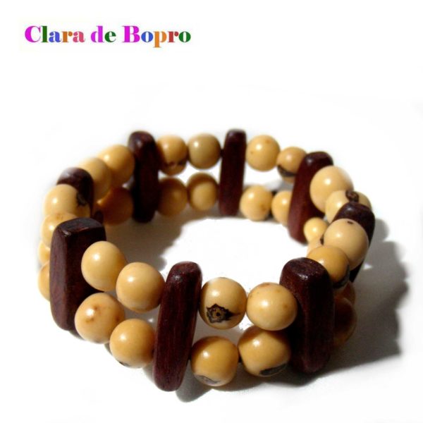 bracelet ethnique en graines de tagua et açaï
