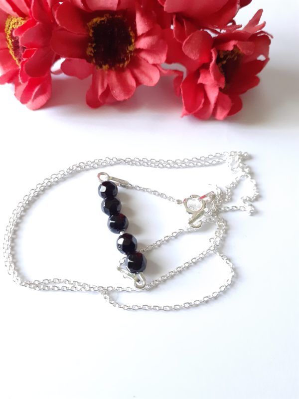 bijoux minimaliste onyx et argent 925