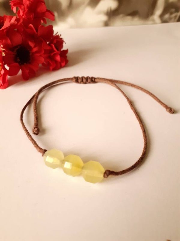 Bracelet tibétain en Agate verte pistache, bracelet porte-bonheur, talisman pour femme
