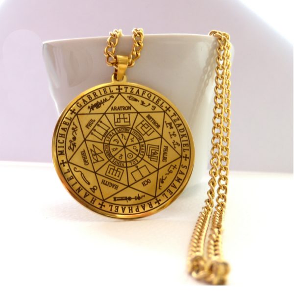 talisman de protection pendentif doré