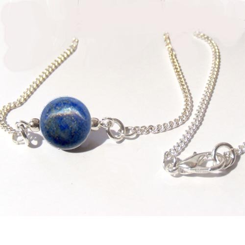 collier discret élégant lapis lazuli