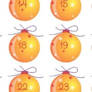 Etiquettes pour calendrier de l'Avent, 24 stickers pour Noël, autocollants personnalisés
