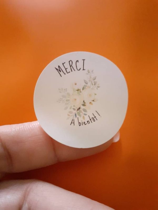 Étiquettes autocollantes, étiquettes adhésives festives, emballage cadeaux, sticker emballage commande – Image 2