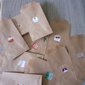 Kit Calendrier de l'Avent , 24 emballages cadeau pour Noël, petits sachets kraft pour calendrier Avent