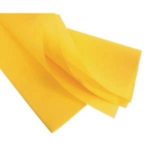10 feuilles papier de soie, papier d'emballage jaune sans marquages, 50x75 cm, emballage cadeau