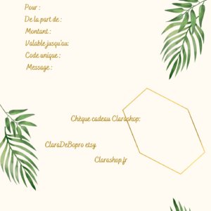 chèque cadeau, carte cadeau, cadeau personnalisé