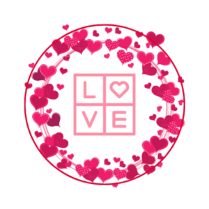 sticker amour, étiquette love