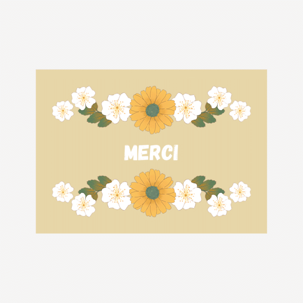 Carte à message, merci pour votre commande, emballage personnalisé création artisanale,