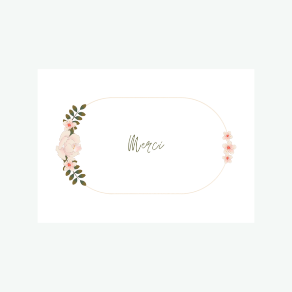 Carte remerciement commande français, carte merci mariage, baptême, naissance, carte postale remerciements amis, famille, nounou – Image 2