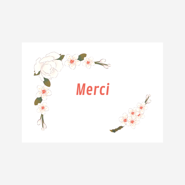 Carte remerciement commande, carte de gratitude client, carte merci mariage, baptême, naissance, carte postale, fourniture emballage – Image 2