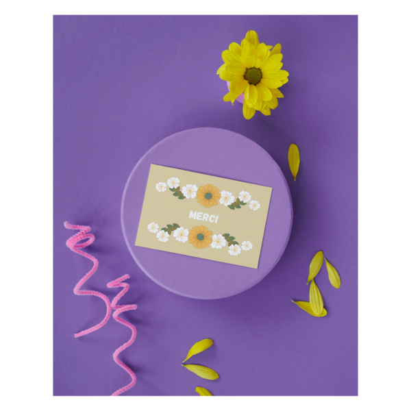 Carte à message, merci pour votre commande, emballage personnalisé création artisanale,