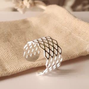bague losanges en argent massif