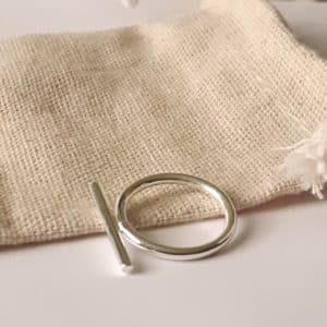 bague barre en argent sterling
