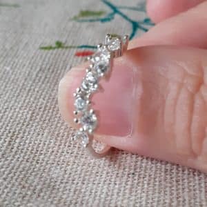 bague petits cristaux et argent sterling
