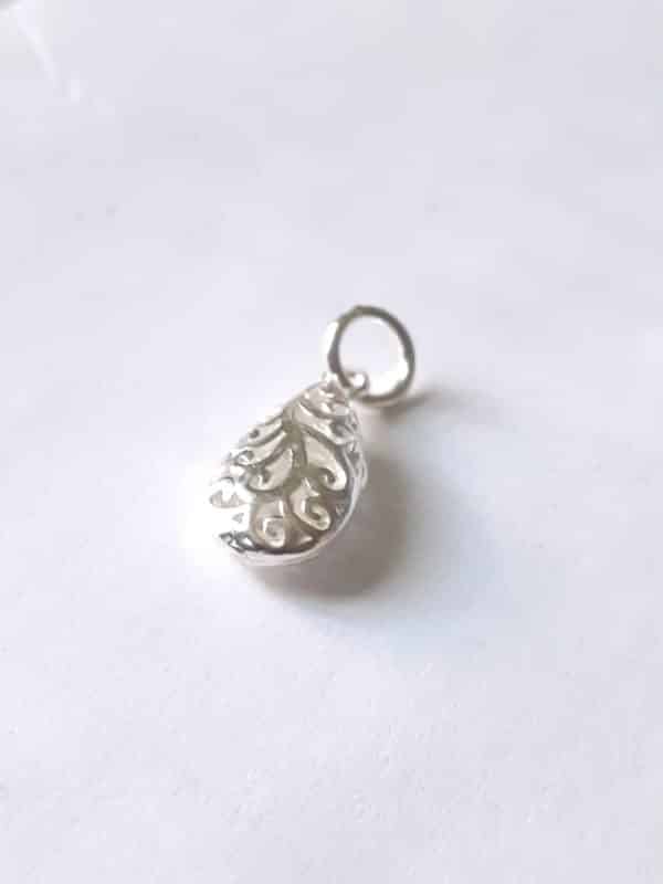 Breloque filigranée en argent sterling forme goute – Image 4