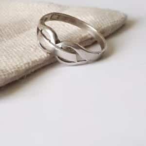 54 Bague noeud en argent massif, cadeau pour femme, bague style vintage