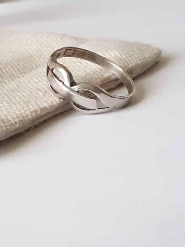 54 Bague noeud en argent massif, cadeau pour femme, bague style vintage